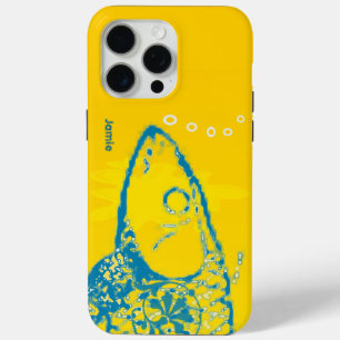 Cute Colourful Aqua and Yellow Fish iPhone 15 Pro Max Case