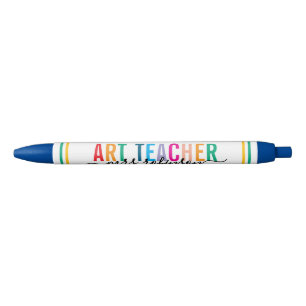 Cute Colourful Art Teacher Pen with Custom Name