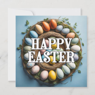 Cute Colourful Artsy Easter Egg Collage Card