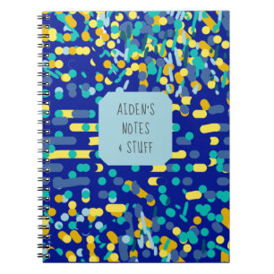 Cute Colourful Artsy Splash Kids Back to School Notebook