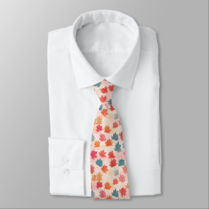 Cute Colourful Autumn Leaf Tie