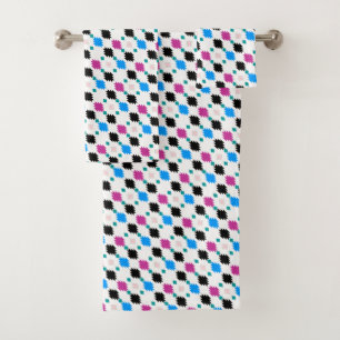 Cute colourful aztec pattern bath towel set