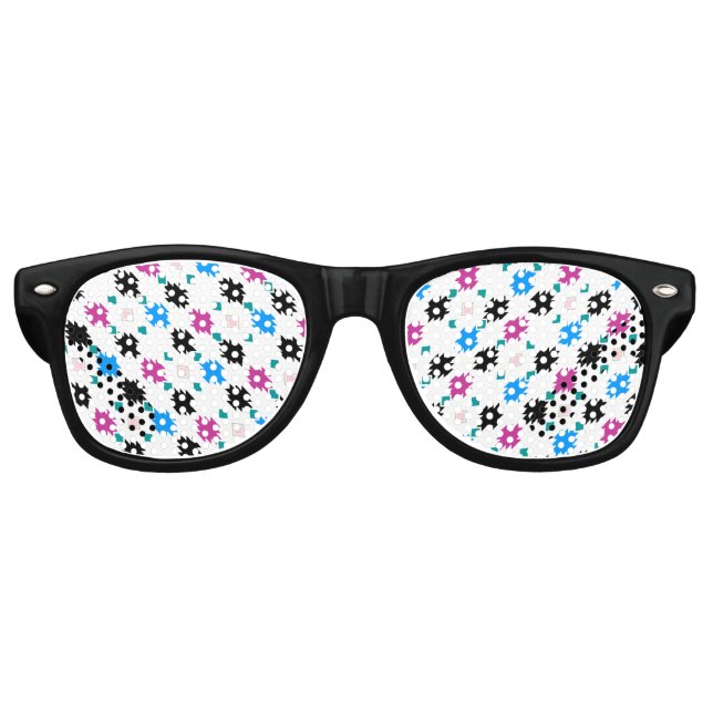 Cute colourful aztec pattern retro sunglasses (Front)