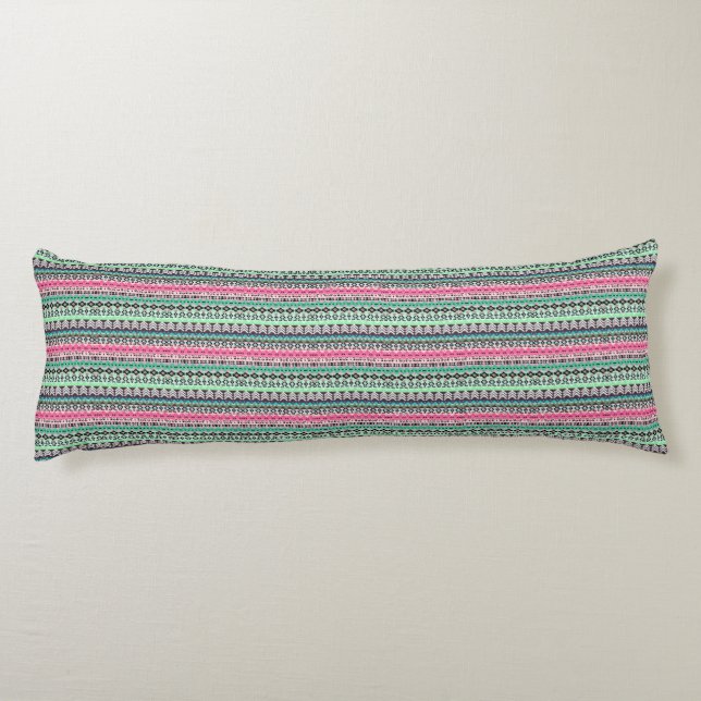 Cute colourful aztec patterns design body cushion (Back)