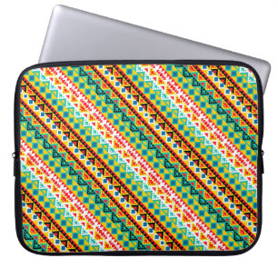 Cute colourful aztec patterns design laptop sleeve