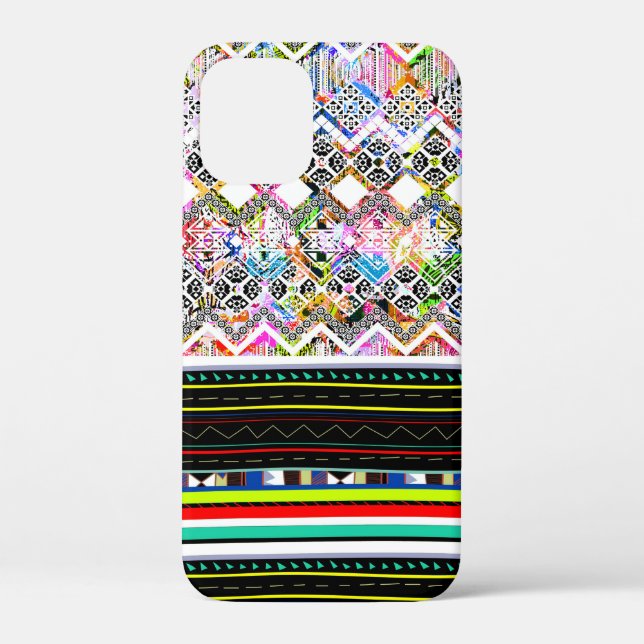Cute colourful aztec tribal patterns Case-Mate iPhone case (Back)