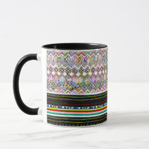 Cute colourful aztec tribal patterns mug