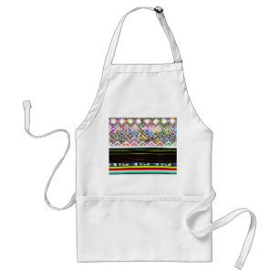 Cute colourful aztec tribal patterns standard apron