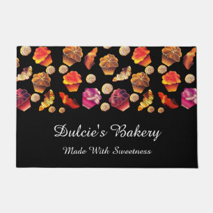 Cute Colourful Bakery, Chef, Caterer, Pastry Maker Doormat