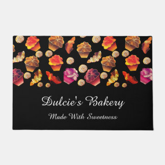 Cute Colourful Bakery, Chef, Caterer, Pastry Maker Doormat