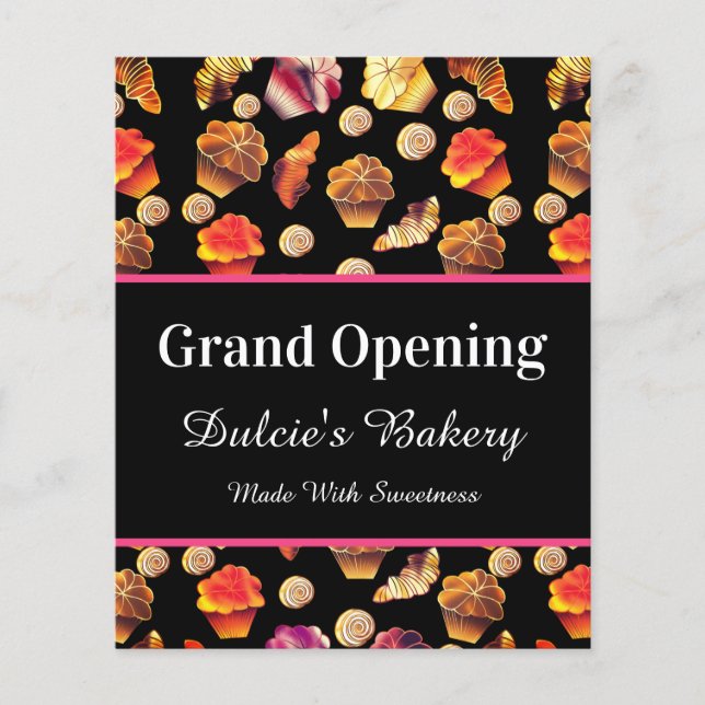 Cute Colourful Bakery, Chef, Caterer, Pastry Maker Flyer (Front)