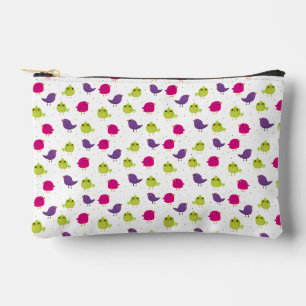 Cute colourful birds accessory pouch