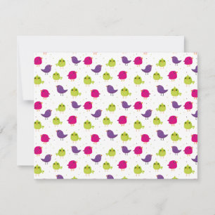 Cute colourful birds announcement