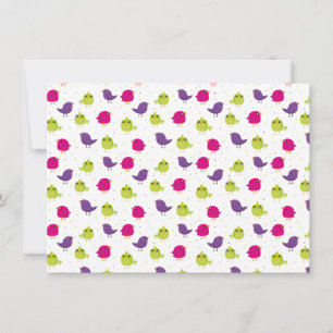 Cute colourful birds announcement