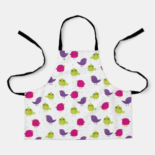 Cute colourful birds apron