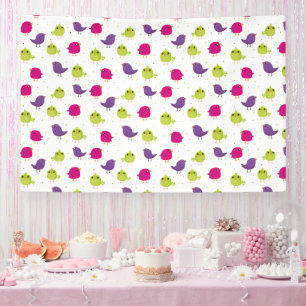 Cute colourful birds   banner