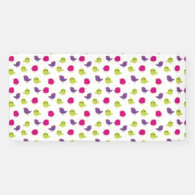 Cute colourful birds   banner (Horizontal)