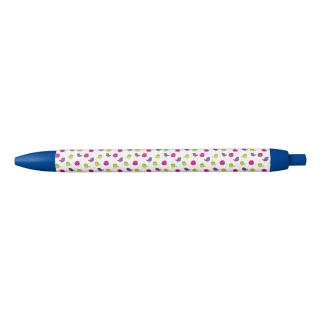 Cute colourful birds  black ink pen (Front)