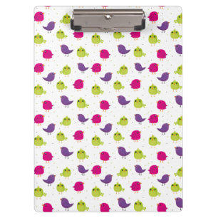 Cute colourful birds   clipboard