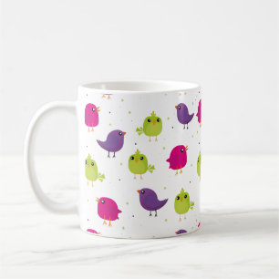 Cute colourful birds coffee mug