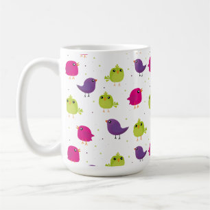 Cute colourful birds coffee mug