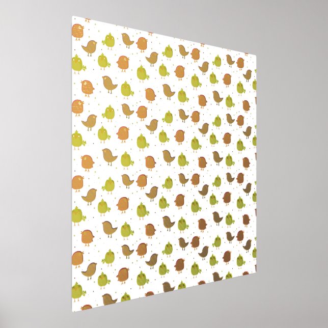 Cute colourful birds foil prints (Laydown)