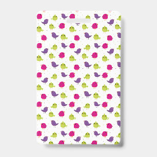 Cute colourful birds ID badge