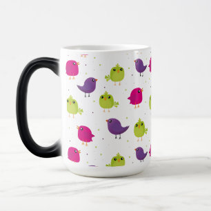 Cute colourful birds   magic mug