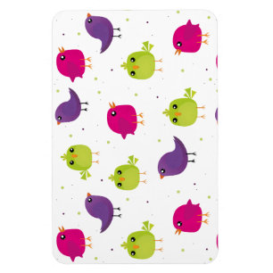 Cute colourful birds  magnet