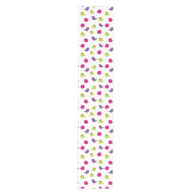 Cute colourful birds   medium table runner (Front)