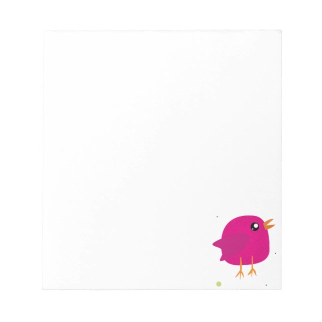 Cute colourful birds  notepad (Front)