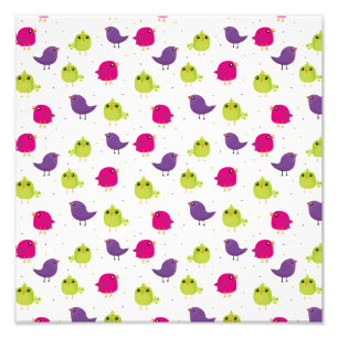 Cute colourful birds  photo print