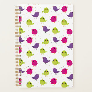 Cute colourful birds   planner