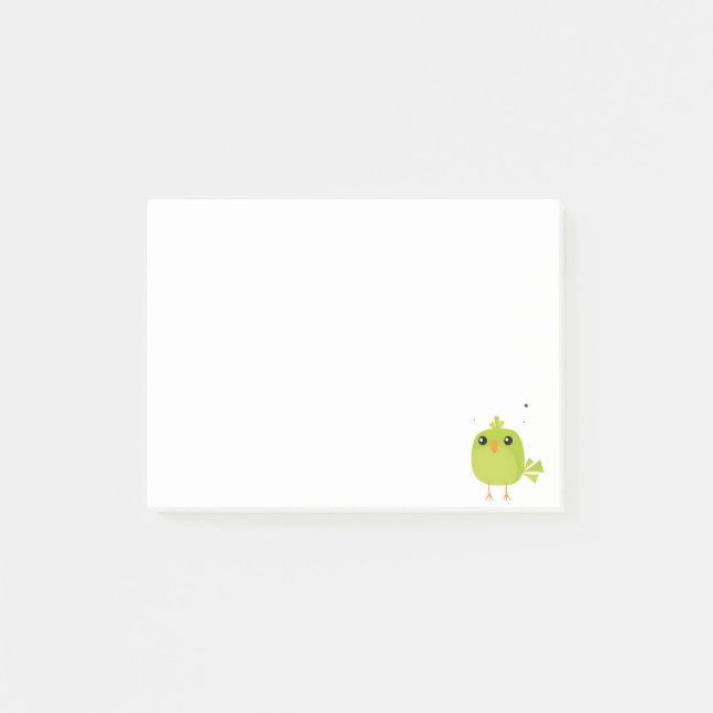 Cute colourful birds  post-it notes (Front)
