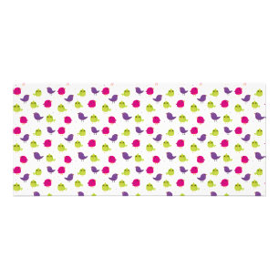 Cute colourful birds   rack card