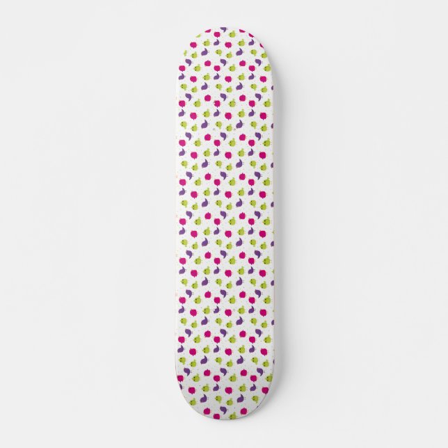 Cute colourful birds   skateboard (Front)