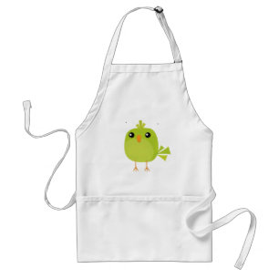 Cute colourful birds standard apron