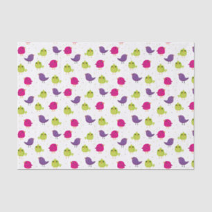 Cute colourful birds tissue paper