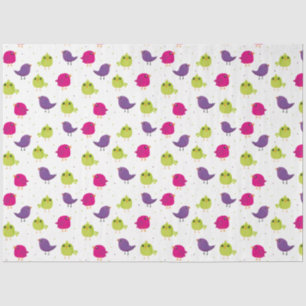 Cute colourful birds  tissue paper