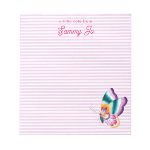 Cute Colourful Bohemian Butterfly  Notepad