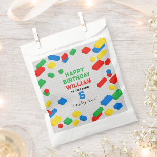 Cute Colourful Bricks Building Blocks Kids Birthda Favour Bag