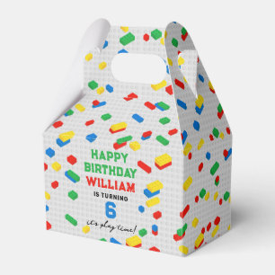 Cute Colourful Bricks Building Blocks Kids Birthda Favour Box