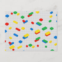 Cute Colourful Bricks Building Blocks Kids Pattern