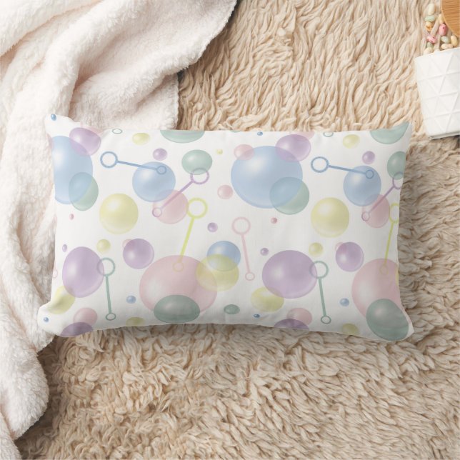 Cute Colourful Bubble Pattern Lumbar Cushion (Blanket)