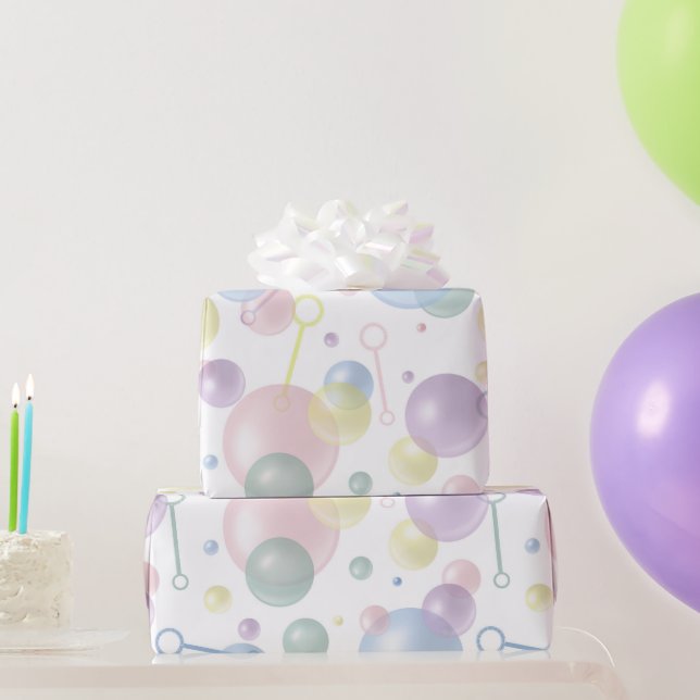 Cute Colourful Bubble Pattern Wrapping Paper (Party Gifts)
