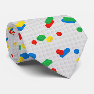 Cute Colourful Building Blocks Kids Pattern Tie