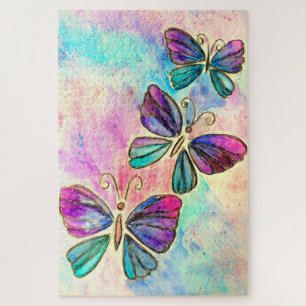 Cute Colourful Butterflies Flying - Spring Joy - Jigsaw Puzzle