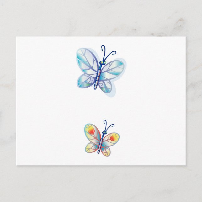Cute Colourful Butterflies Postcard (Front)