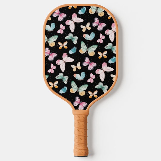 Cute Colourful Butterfly Pattern Pickleball Paddle (Front)