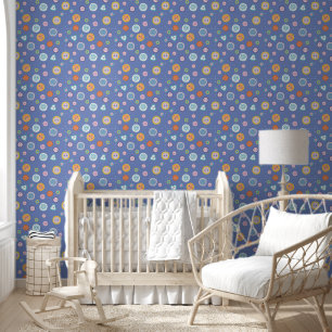 Cute Colourful Button Pattern Wallpaper